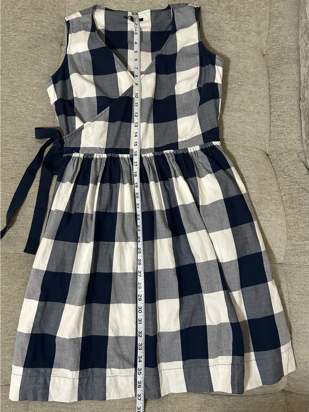 Tommy Hilfiger Navy and White faux wrap dress